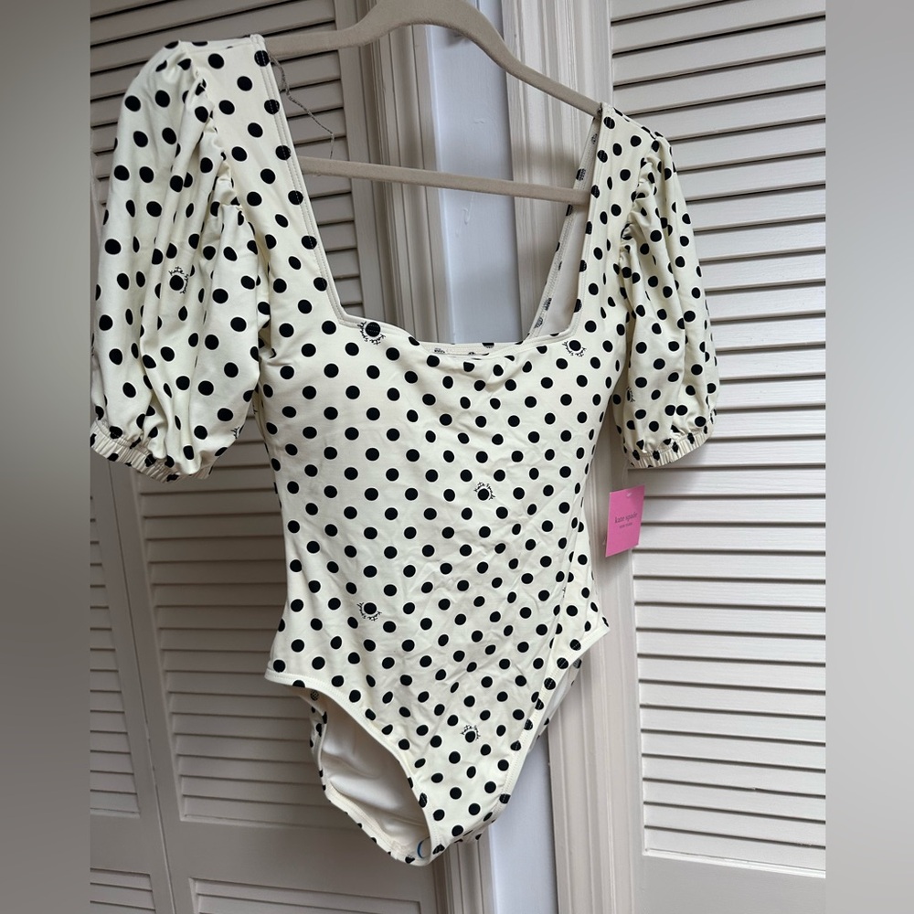 Kate Spade Women's Lia Dot Puff-Sleeve One-Piece Swimsuit